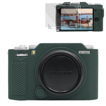 Imagem de VOVMOEYA Capa de silicone para Fujifilm XM5 X-M5, acessórios para Fujifilm XM5 X-M5, com 2 películas protetoras ultrafinas de 0,25 mm para câmera Fujifilm XM5 X-M5