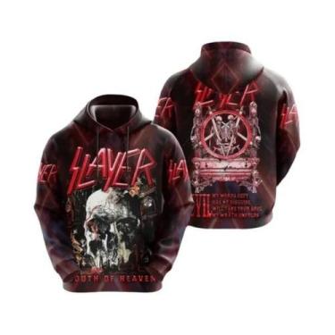 Imagem de Moletom Oversized 3D Print SLAYER ROCK Para Homens E Mulheres Moda Cas