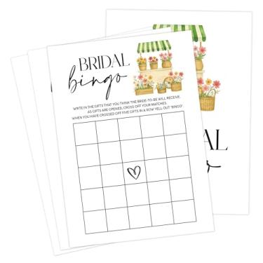 Imagem de Fresh Off the Market Bridal Shower Games, Farmers Market Bridal Shower Jogo de bingo com quadrados em branco para 30 convidados com cartas de jogo, decoração de chá de panela, suprimentos de decoração