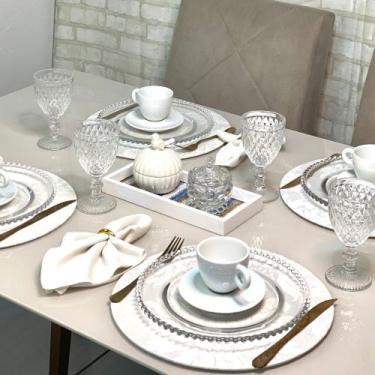 Imagem de Kit Mesa Posta Sousplat Completo Jacquard Promocional Oferta - MILLENI