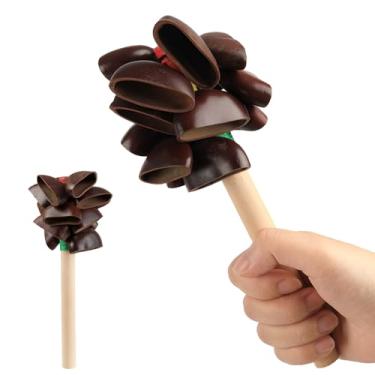 Imagem de GOGHOST Grande coqueteleira africana natural maraca cacho semente vagem chocalho presentes de percussão artesanal instrumento musical peruano - sons da natureza para meditação, ASMR, terapia de som
