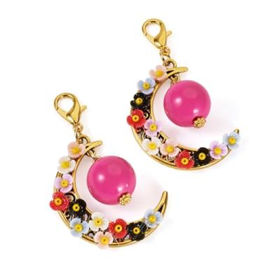 Imagem de 2 peças de pingentes de sapato de lua para tênis, pingentes para brincos faça você mesmo, colares, corrente, joias, artesanato, suprimentos, pingentes, decoração para sapatos, bolsa, chaveiro, 59mm