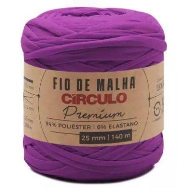 Imagem de Fio de Malha Premium 25mm Círculo 140 Metros Cor 6291 Vinho Quente - I