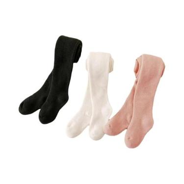 Imagem de 3 pares de meia-calça feminina de cor sólida são adequadas para a vida