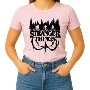 Imagem de Camiseta Camisa Adulto Feminina Masculina Algodão SÉRIE Stranger Thing