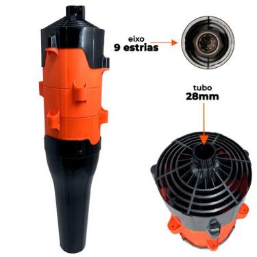 Imagem de Adaptador Soprador de Folhas para Roçadeiras com Tubo 28mm 9 Estrias C