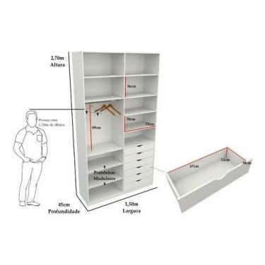 Imagem de Armário Arara Gaveta Verônica M19 100% Mdf ( Sapato Roupa) Anúncio com