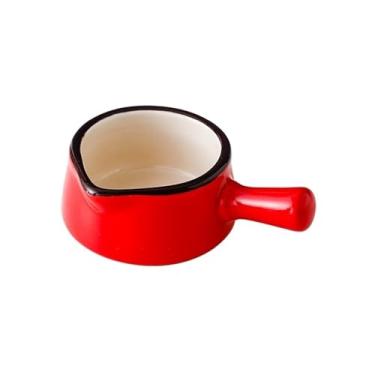 Imagem de Molheira, bico de cerâmica, pequeno pote de leite com alça para café expresso, pequeno copo de leite estilo japonês, copo de tempero, bife, suco, balde, jarra de leite (vermelho)