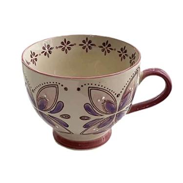 Imagem de KEG801302 Moderno, pintado à mão, sob o esmalte, cerâmico, colorido, café da manhã, copo de leite, cereal, copo de bebida para casa, escritório, tarde, chá, xícara de café, utensílios para bebidas