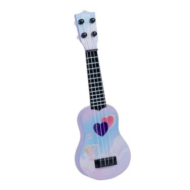 Imagem de Dynwave Ukulele de brinquedo infantil, brinquedo musical educativo em formato de coração, oco, 35 cm (14 polegadas), 4 cordas, para crianças em idade, Style a