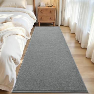 Imagem de ISEAU Tapete de corredor 5 x 15 cm para corredor, tapete macio de espuma viscoelástica com fundo de silicone antiderrapante atualizado, lavável na máquina, tapete interno felpudo para entrada de