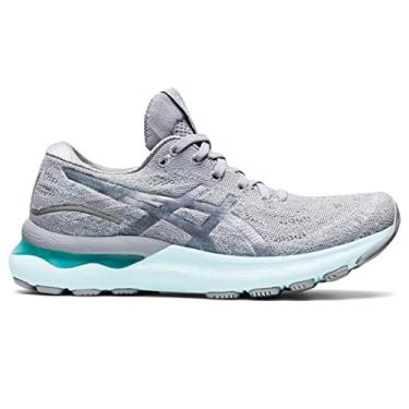 Imagem de ASICS T nis de corrida feminino Gel-Nimbus 24 malha malha, Folha de pedra/cinza Piedmont, 8.5
