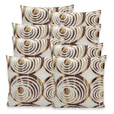 Imagem de Kit 8 Capas de Almofadas Lisas e Estampadas 40x40cm C/Zíper Piquet Fav