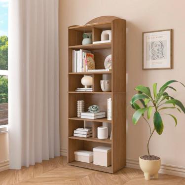 Imagem de Estante para Livros Sala de Estar com 10 Nichos Arco Cinamomo