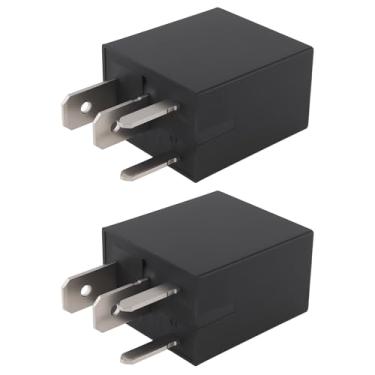 Imagem de eMagTech 2 peças de relé de reboque de caixa de fusíveis de 4 pinos 9C2T-14B192-AA 9C2T14B192AA compatível com Ford