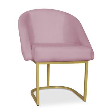 Imagem de Cadeira Poltrona Lua Com Base Metálica - Bebeshop Rose