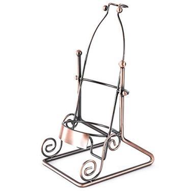 Imagem de HNJCH Rack de vinho giratório de 3 litros Rack de vinho europeu de ferro forjado (sem garrafa e copo)