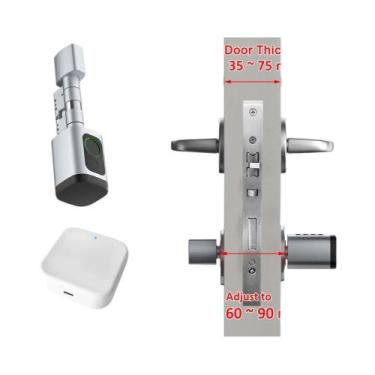 Imagem de Fechadura De Impressão Digital Bluetooth RAYKUBE V1 Ajustável Com Desb