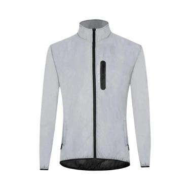 Imagem de Jaqueta De Chuva Leve E Refletiva Com Capuz Para Homens WOSAWE, Corta-