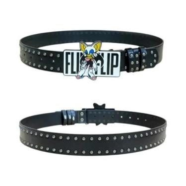 Imagem de Cinto Unissex Preto Gótico Y2K Com Desenho De Gato Sonic, Jeans De Lux