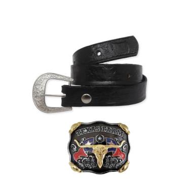 Imagem de Kit Cinto Country Infantil Drc + Fivela Texas Farm Cowboy - DR Cintos,