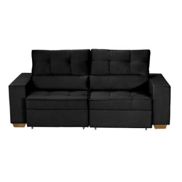 Imagem de Sofá Baú San Marino Retrátil e Reclinável 3 Lugares 190cm Veludo Sofat