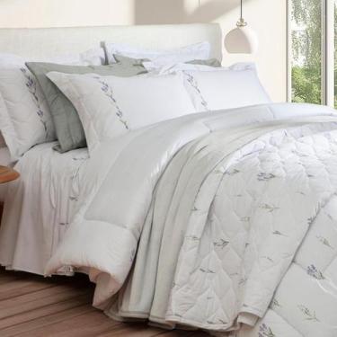 Imagem de Jogo De Cama Queen Kacyumara Algodão Egípcio 200 Fios 4pçs, Lavendel