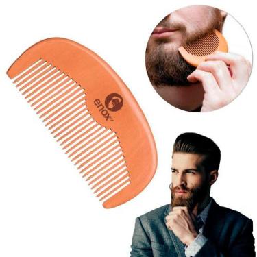 Imagem de Pente de Madeira Premium para Barba e Bigode Anti Frizz Masculino Enox