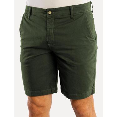 Imagem de Bermuda Sergio K Masculina Chino Sarja Elastano Verde Musgo-Masculino