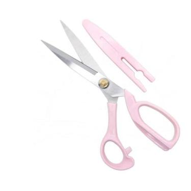 Imagem de Tesoura de Corte e Costura com Capa Protetora Rosa - 20,5cm - ArtePunt