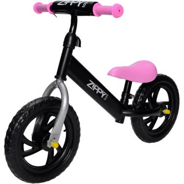 Imagem de Bicicleta Sem Pedal De Equilibrio Infantil 2 Rodas Zippy Toys Bike De Passeio Para Criança Aro 12 Capacidade 25kg Rosa