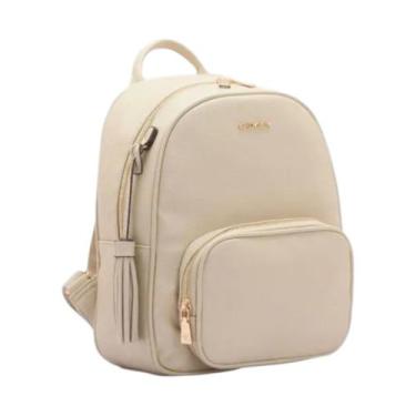 Imagem de Bolsa Mochila De Costas Feminina Casual Chenson, Bege