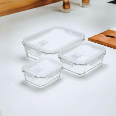 Imagem de Kit de 3 Potes Herméticos 1 Litro, 570ml e 360ml Flux by Flashgoods