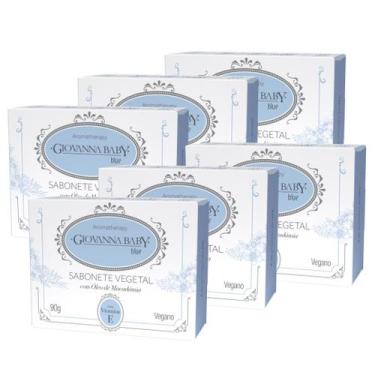 Imagem de Kit C/6 Sabonete Vegetal Giovanna Baby Blue 90g