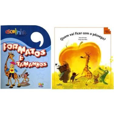 Imagem de Kit de livros infantis: escolinha todo livro - formatos e tamanhos + q