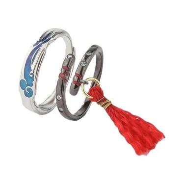 Imagem de Anéis De Casal Anime Mo Dao Zu Shi Wei WuXian Lan WangJi Joias De Esti