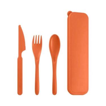 Imagem de Conjunto De Talheres Plásticos Reutilizáveis E Portáteis, Faca, Garfo 