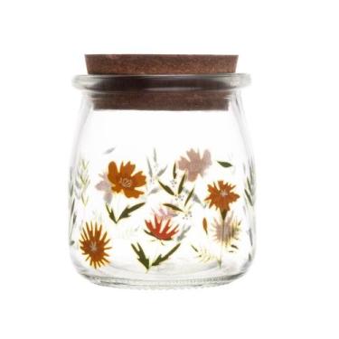 Imagem de Porta Mantimento Redondo Lyor Flora de Vidro com Tampa 190ml - Wolff