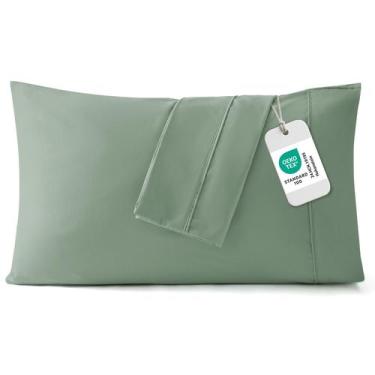 Imagem de Conjunto de 2 Fronhas Bedsure Verde Sálvia 51x66 cm