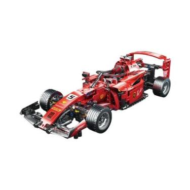 Imagem de Carro De Corrida F1 Vermelho Em Escala 1:18: Kit De Blocos De Montar C