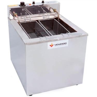 Imagem de Fritadeira Elétrica De Bancada 23 Litros Água e Óleo Fritador Inox De Mesa SFAO4 Venâncio 220V