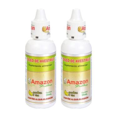 Imagem de Kit 2 Óleo de Avestruz  35ml Ômega 3 6 7 9 Suplemento Alimentar - Amaz