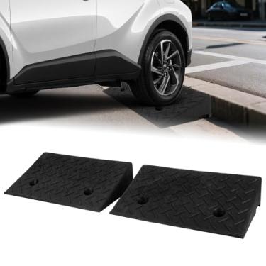 Imagem de Rampa de Bordagem '5' - PLSER Rampas de Borracha para Bordas de Passeio Suporte para Veículos de 7700 lbs/3,5 Toneladas Rampas para Motocicletas, Carros, Bicicletas e Cadeiras de Rodas (2 Peças)