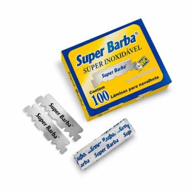 Imagem de Lâmina Inox Barbear 1/2 Lâmina Caixa C/ 100 Peças Já Cortada - Super B