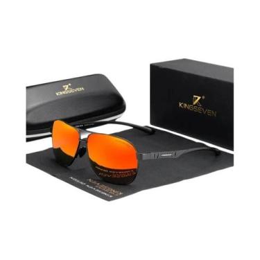 Imagem de Óculos De Sol Polarizados Unissex KINGSEVEN Com Lentes Espelhadas Vint