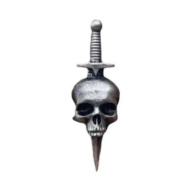 Imagem de Broche Vintage De Caveira E Fantasma De Halloween, Emblema Assustador 