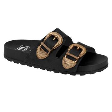 Imagem de Papete Feminina Moleca  Fivela Dupla Original -, Preto, 36