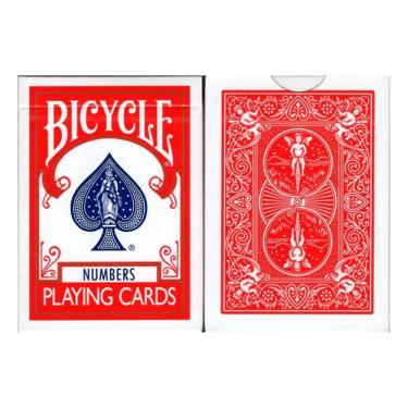Imagem de Baralho Bicycle Numbers Gaff Azul Ou Vermelho Vermelho