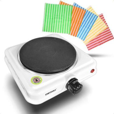 Imagem de Fogareiro Elétrico Portátil 1000W 127V 1 Chapa Boca com Controle de Te