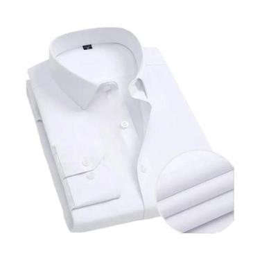 Imagem de Camisa Masculina Slim Fit Listrada De Manga Longa, Não Amassa, Antirru